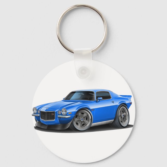 Llavero Auto azul de Camaro 1970-73 (Anverso)