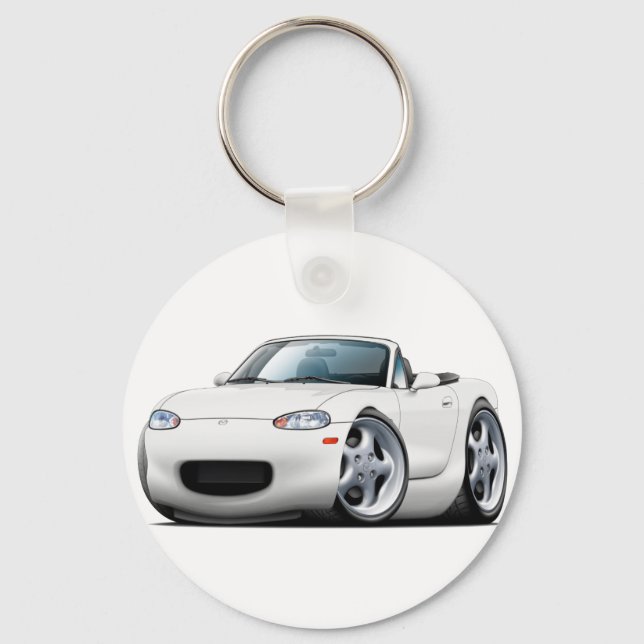 Llavero Auto blanco de Miata 1999-05 (Anverso)