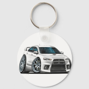 Llavero Auto blanco Mitsubishi Evo