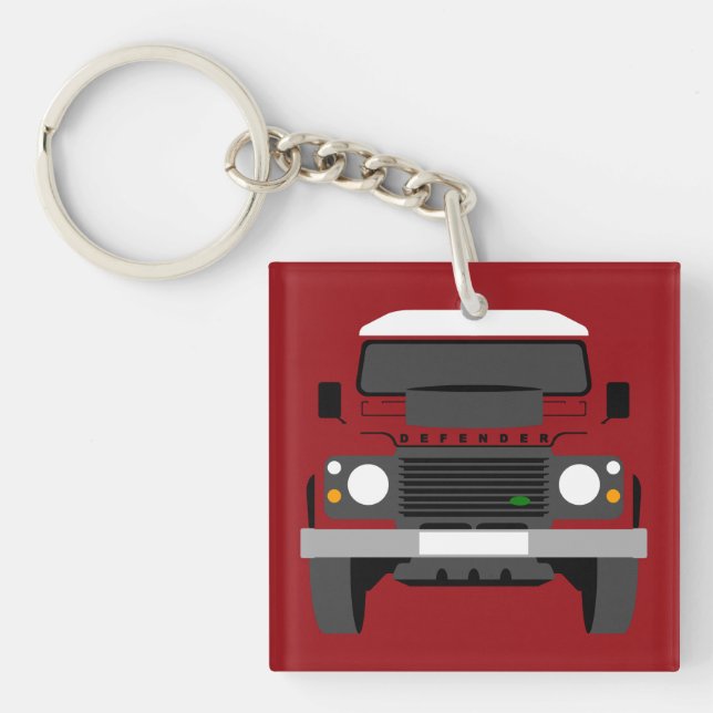 Llavero Auto de Red Pop Art Classic Land Rover (Frente)