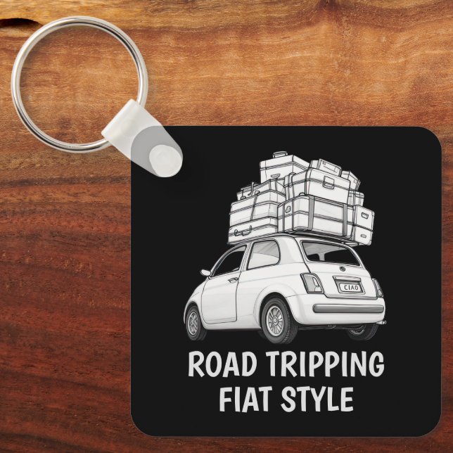 Llavero Auto del Fiat Blanco (Anverso)