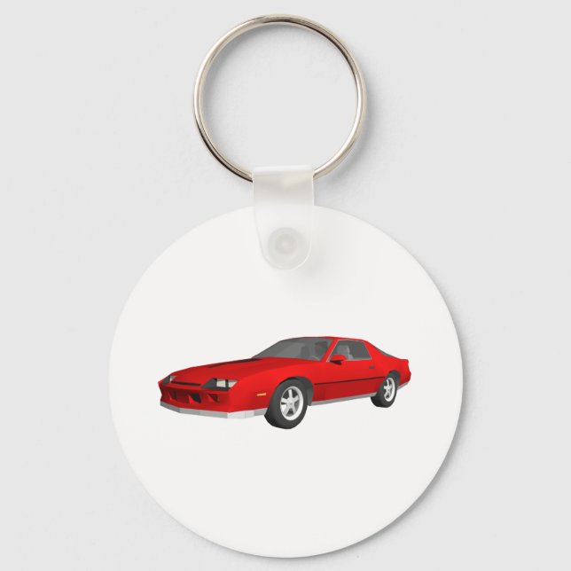 Llavero Auto deportivo clásico: Modelo 3D: (Anverso)