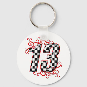 Llavero auto racing number 13