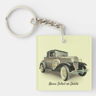 Llavero Auto vintage - Añadir detalles de nombre o borrar 