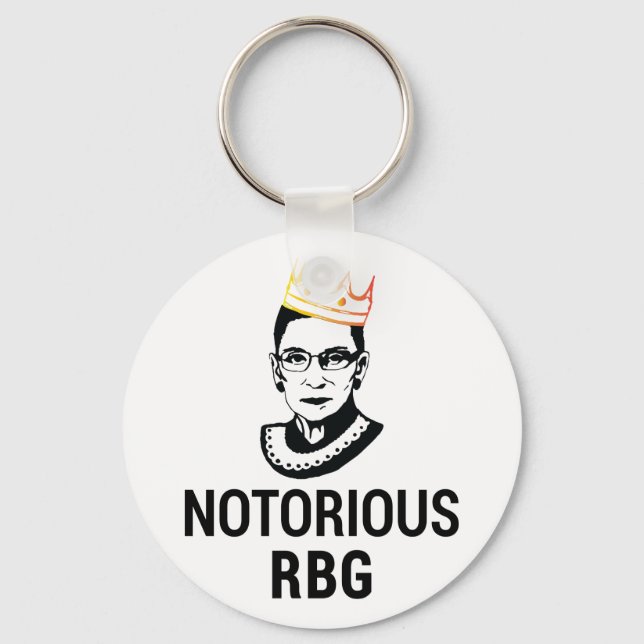 Llavero Autoamor feminista, conocida corona de oro de RBG (Anverso)