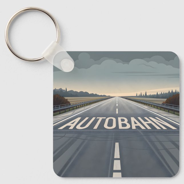 Llavero Autobahn Infinite Road Perspective Art (Anverso)