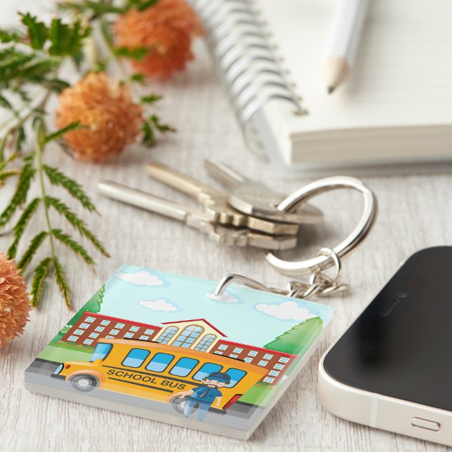 Llavero Autobús Escolar Y Conductor (Subido por el creador)