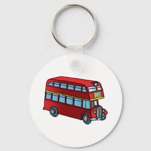Llavero Autobús lindo del autobús de dos pisos