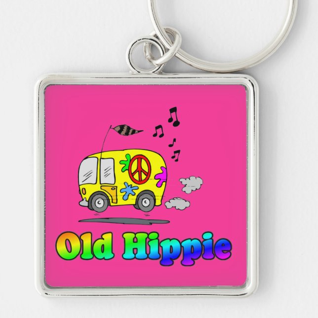 Llavero Autobús viejo del Hippie (Frente)