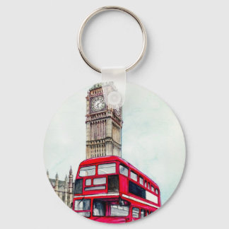 Llavero Autobús y Big Ben de Londres