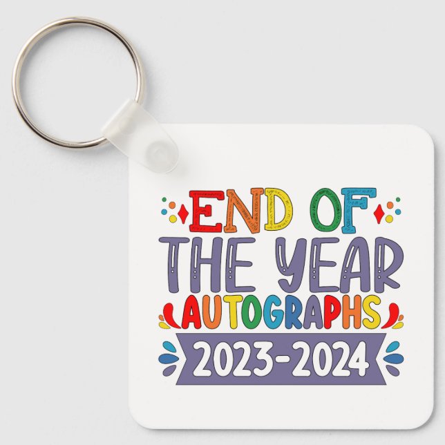 Llavero Autógrafos De Fin De Año 2024 Último Día Escolar (Anverso)