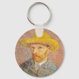 Llavero Autorretrato de Vincent Van Gogh con sombrero de p