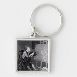 Llavero Autorretrato que pinta la musa cómica