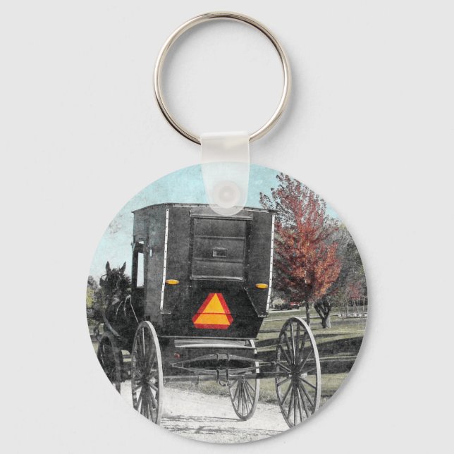 Llavero Autumn Amish Buggy (Anverso)