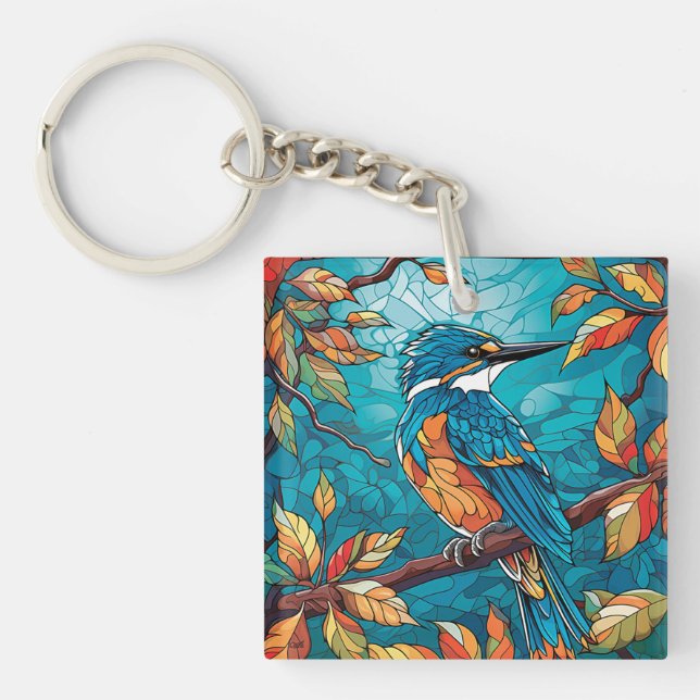 Llavero Autumn Kingfisher Acrylic Keychain (Frente)