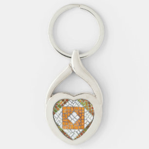 Llavero AUTUMN MOSAIC Twisted Heart Keychain