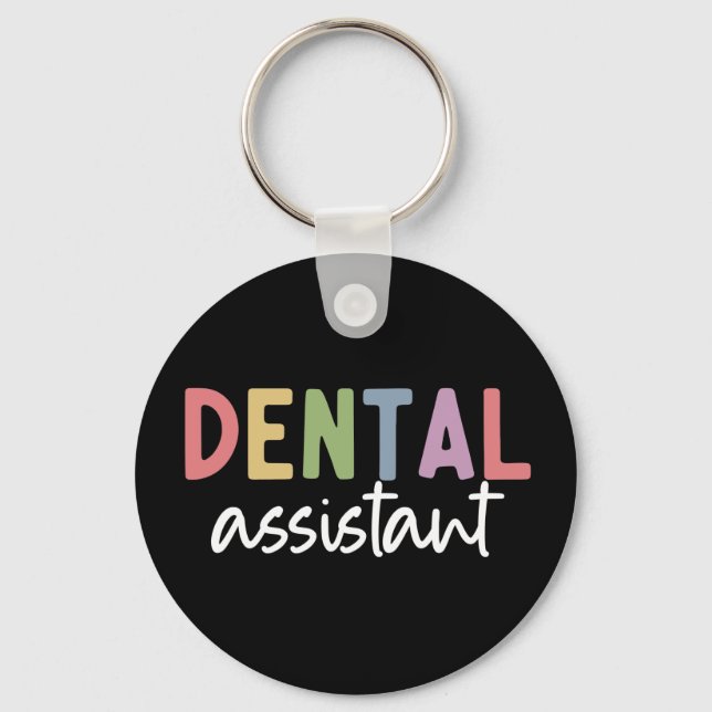 Llavero Auxiliar dental | Regalos para dentista asistente (Anverso)
