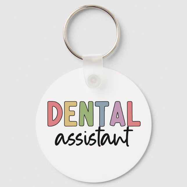 Llavero Auxiliar dental | Regalos para dentista asistente (Anverso)