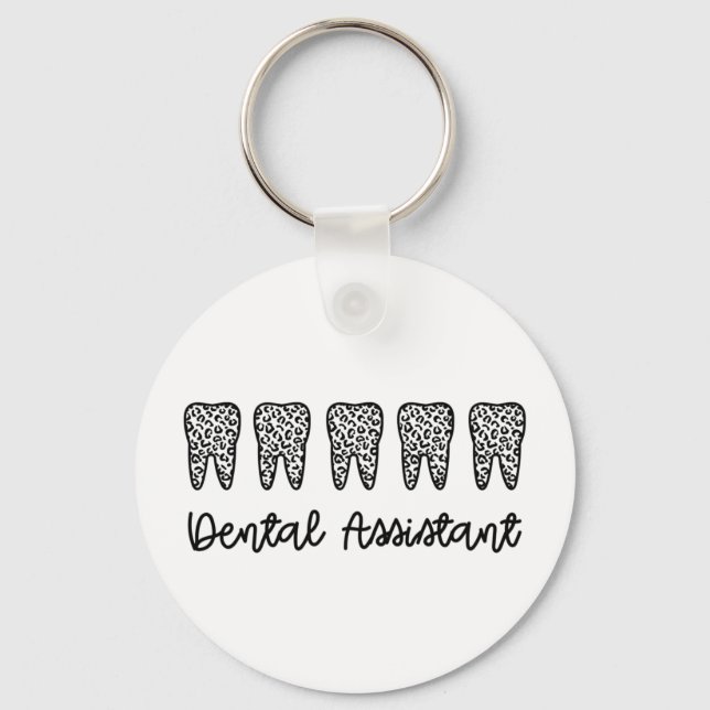 Llavero Auxiliar dental | Regalos para dentista asistente (Anverso)