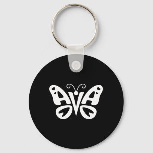 Llavero Ava Butterfly - Arte de Palabras de Nombre Persona