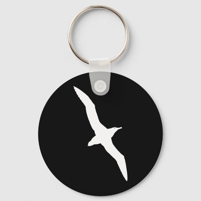 Llavero Ave Blanco De Albatros En Vuelo (Anverso)