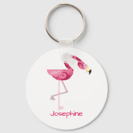 Llavero Ave Flamingo Rosa Personalizado