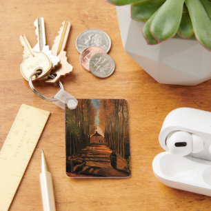 Llavero Avenida de álamos en otoño por Vincent van Gogh