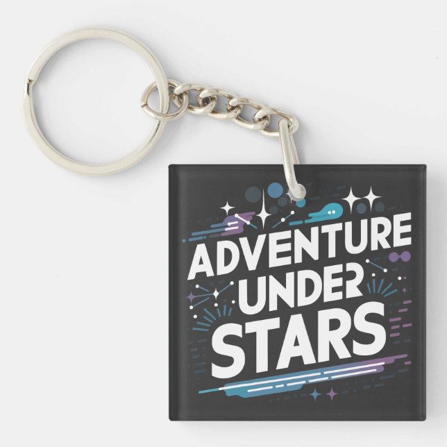 Llavero Aventura bajo estrellas keychain (Frente)