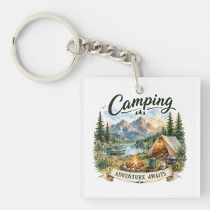 Llavero Aventura de Camping Espera en la Naturaleza del La