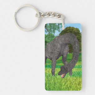 Llavero Aventura de dinosaurio de cuello largo en la selva