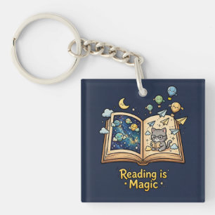 Llavero Aventura de Lectura Mágica - Diseño Kawaii de Libr
