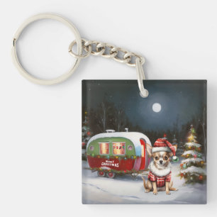 Llavero Aventura de Navidad de la Caravana de Chihuahua de