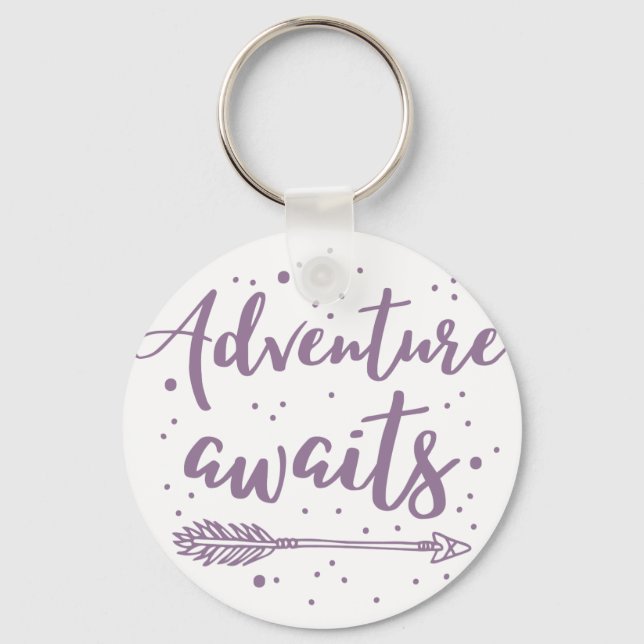 Llavero aventura espera en morado (Anverso)