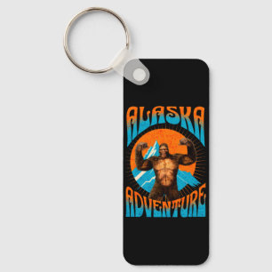 Llavero Aventura Retro de Sasquatch en la Montaña de Alask