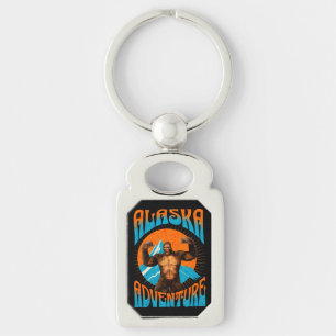 Llavero Aventura Retro Sasquatch Montaña Alaska