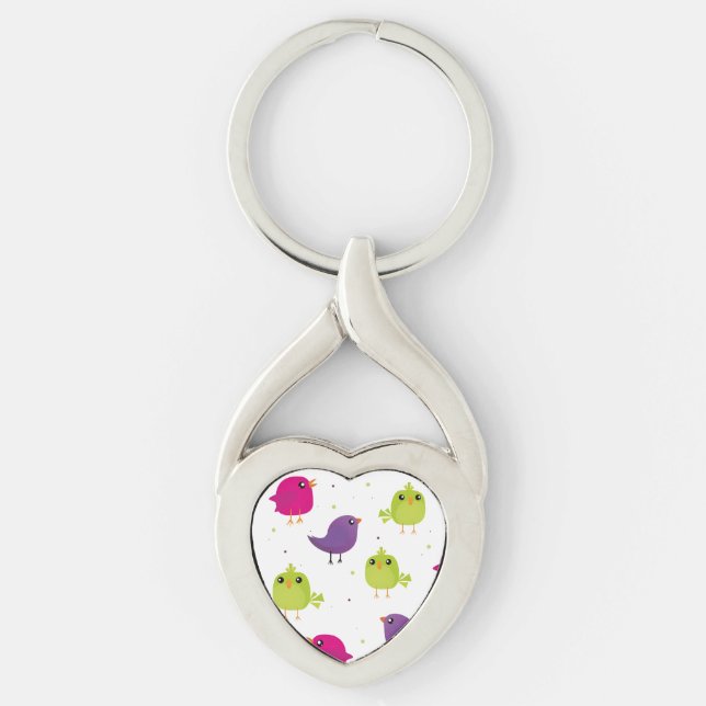 Llavero Aves alegres y coloridas (Anverso)