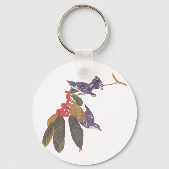 Llavero Aves de Audubon con bayas de oso (Anverso)