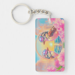 Llavero Aves Guay con gafas de sol al atardecer