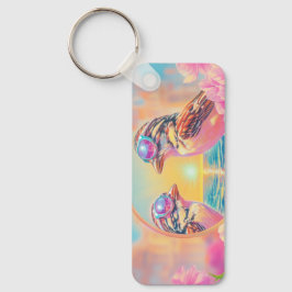 Llavero Aves Guay con gafas de sol al atardecer