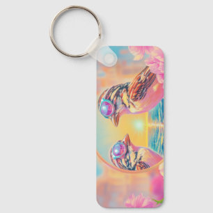 Llavero Aves Guay con gafas de sol al atardecer