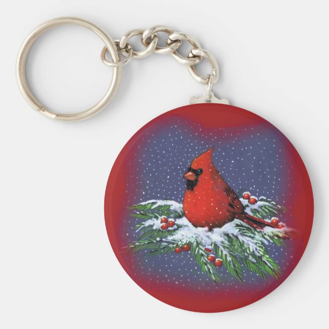 Llavero AVES navidades: CARDINAL: ARTE (Frente)
