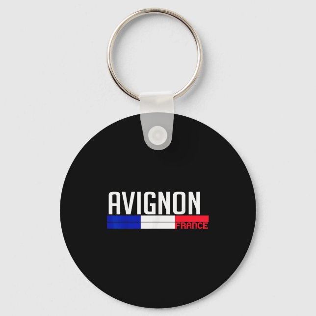 Llavero Avignon France Flag Travel Souvenir For Locals And (Anverso)