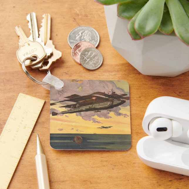 Llavero Avión aéreo de ciencia ficción vintage (Escritorio )