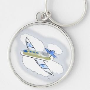 Llavero Avión aéreo en el cielo