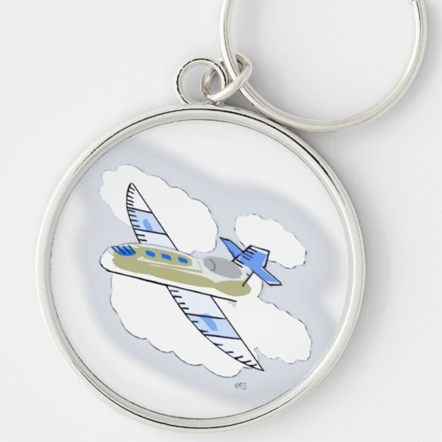 Llavero Avión aéreo en el cielo (Frente)