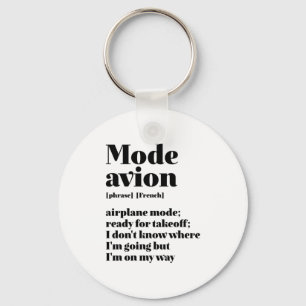 Llavero Avión en modo de viaje francés inspirador