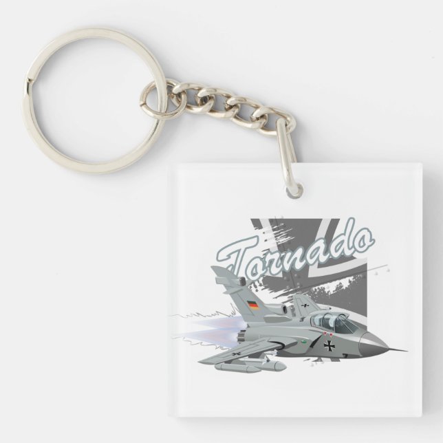 Llavero Avión militar de combate personalizado (Frente)