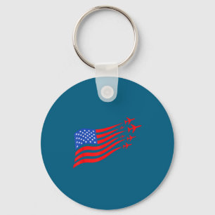 Llavero Avión Patriótico Bandera Americana Usa
