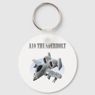 Llavero Avión plateado A10 Thunderbolt