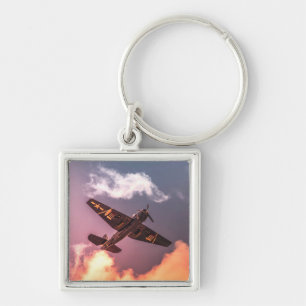 Llavero Avión Vintage Hermoso Cielo